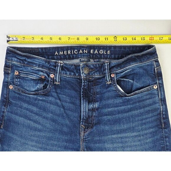 American Eagle Outfitters Size 32X29 Mens Slim Straight Airflex + Blue Jeans - Picture 2 of 12